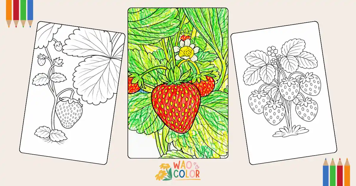 Strawberry Plant Coloring Pages