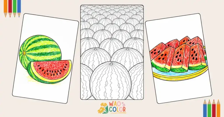 Watermelon Coloring Pages