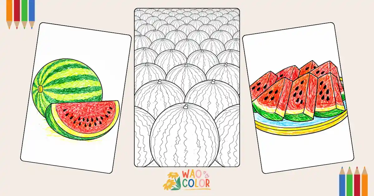 Watermelon Coloring Pages