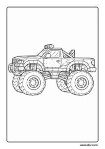 armor monster truck coloring pages
