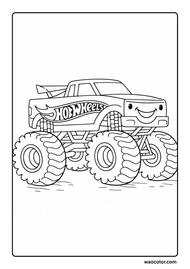 boy monster truck coloring page