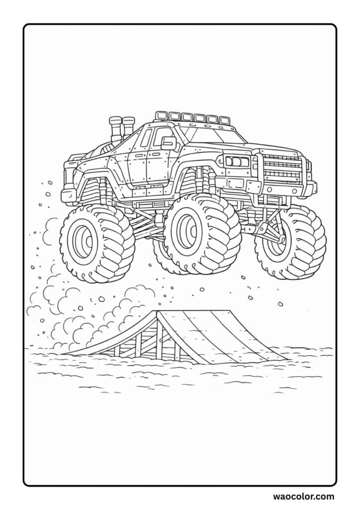 Monster Truck Coloring Pages | Fun and Action Printables