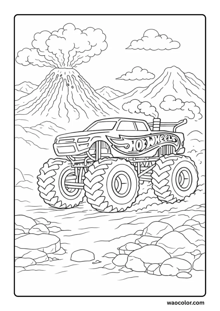 hot wheels coloring pages for adults