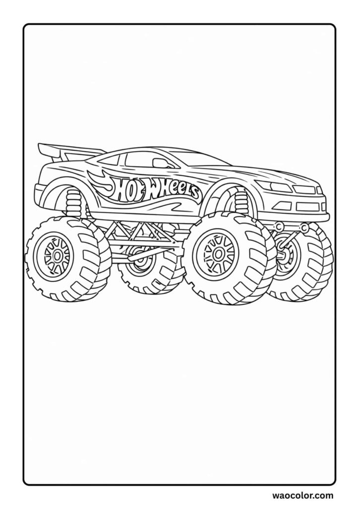 Monster Truck Coloring Pages | Fun and Action Printables