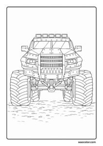 monster truck coloring pages