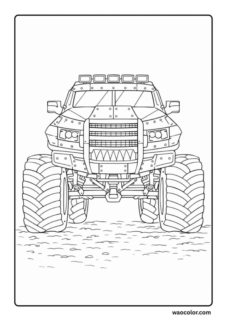 Monster Truck Coloring Pages | Fun and Action Printables