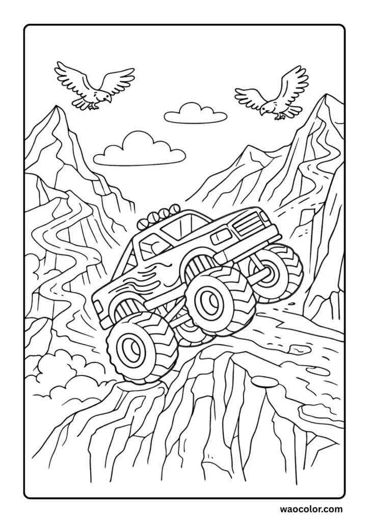 monster truck coloring pages