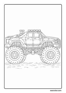 monster truck printable coloring pages