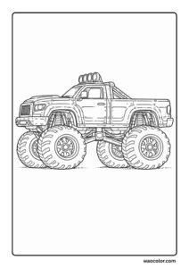 printable monster truck coloring pages PDF