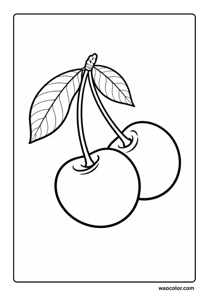 Cherry Coloring Pages