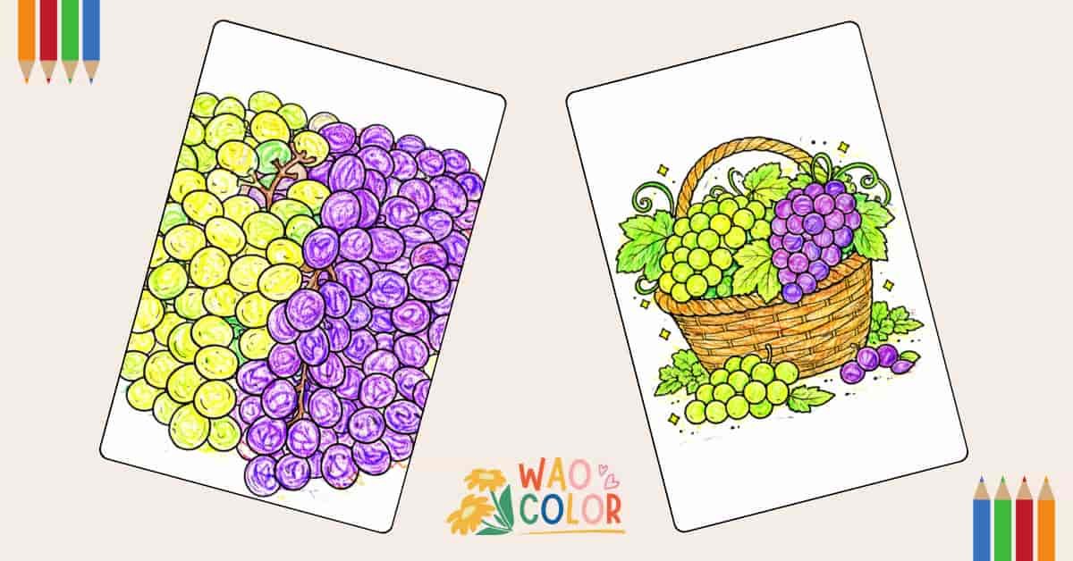 Grapes Coloring Pages