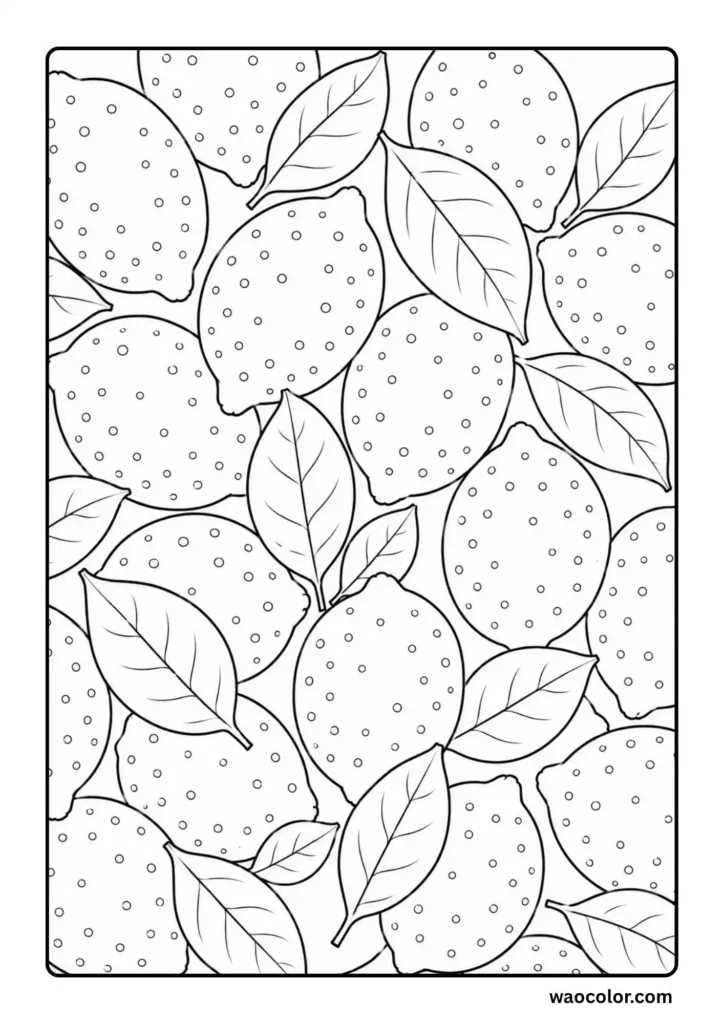 Amazing Lemon Coloring Printable Sheet