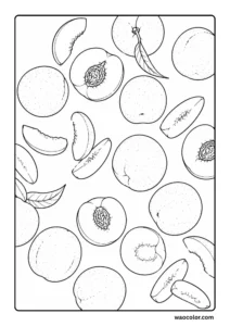Beginner Friendly Coloring Sheet of Peach for Little Creators