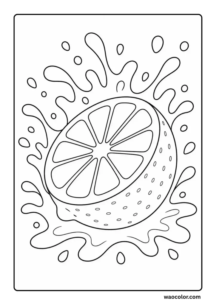 Cute Lemon Coloring Pages for Beginners