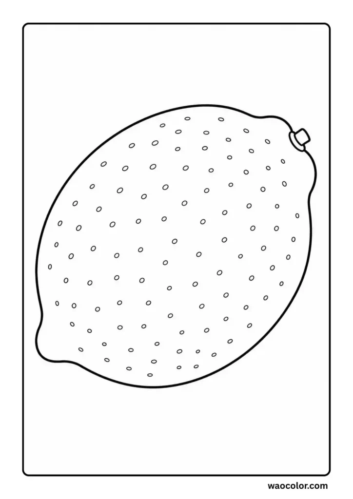 Easy Lemon Coloring Pages for Kids