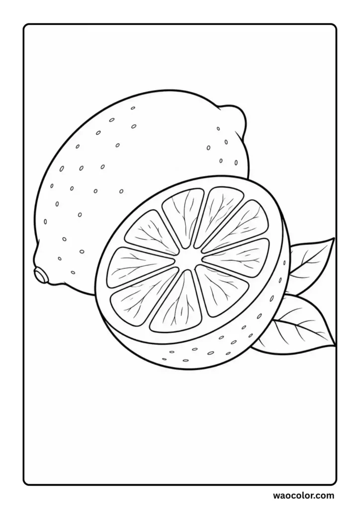 Easy Lemon Coloring Printables for Preschools