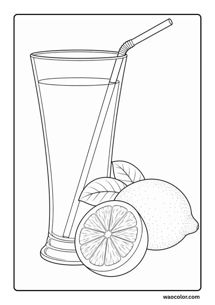 Free Lemon Juice Coloring Pages