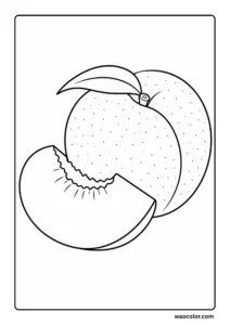 Fun & Easy Coloring Printable of Peach for Infants