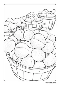 Fun Peach Basket Printable Pages for Preschools
