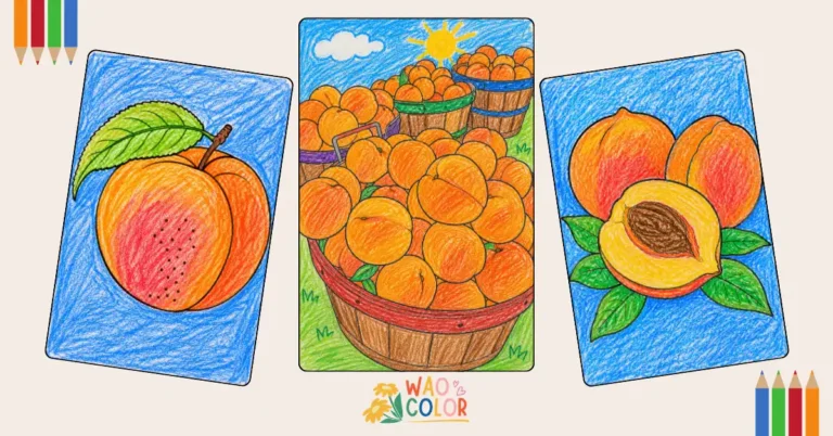 Peach Coloring Pages