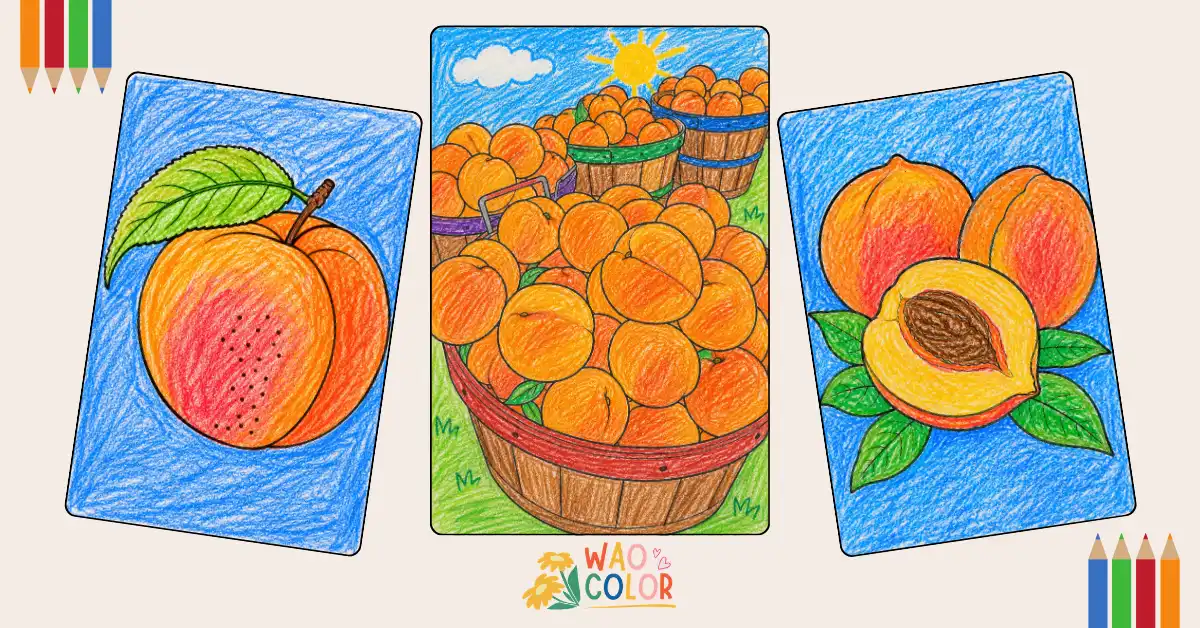 Peach Coloring Pages