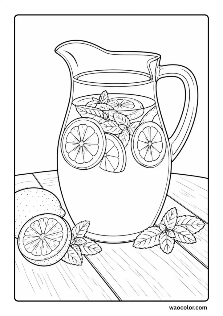 Simple Pdf Mint Lemonade Coloring Printable